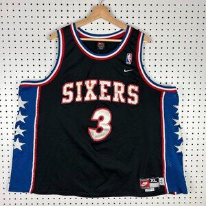 Allen Iverson AI 76ers Jersey XL Nike Swingman Stitched READ Black NBA Vintage